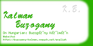 kalman buzogany business card